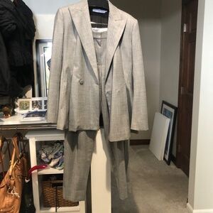 M.M. Lafleur Double-breasted Sharkskin Suit